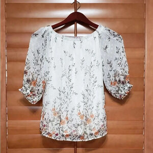 Sweet Rain Floral Off Shoulder Top